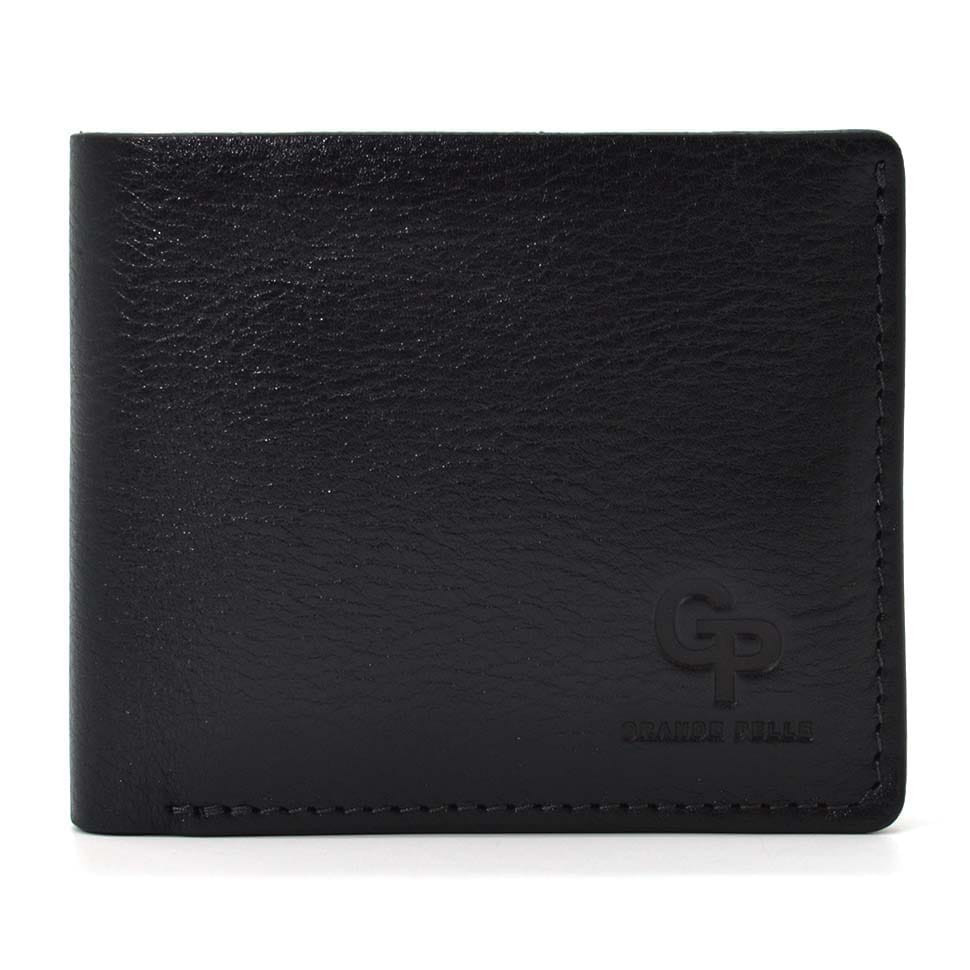 Mens purse on a magnet 505610 GP from Grande Pelle, black