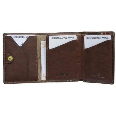 Leather wallet Nevada 3811+RFID moro brown