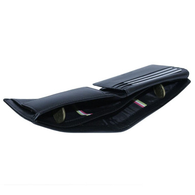 Leather wallet Timone intrecciato 12012 nero black