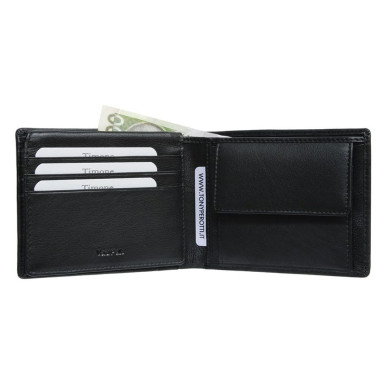 Leather wallet Timone intrecciato 12012 nero black