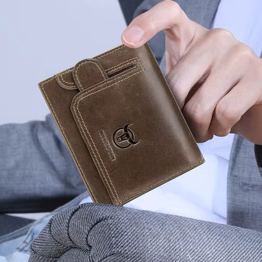 Чоловічий гаманець розкладний коньячний TB037B Bull