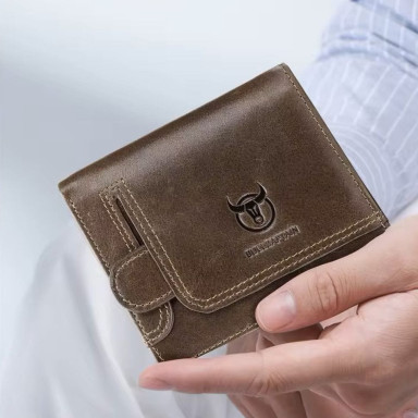 Mens folding wallet cognac TB037B Bull
