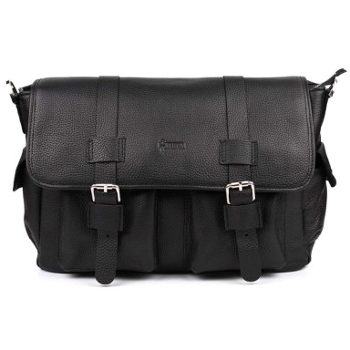 Shoulder bag made of nappa leather FA-6690-4lx TARWA black flotar
