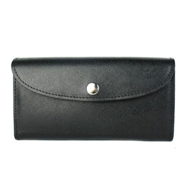 Кошелек Smart Wallet черный сафьян