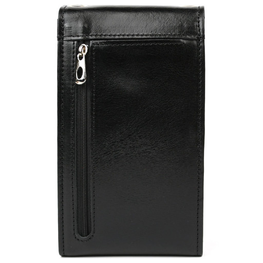 Шкіряна сумка-чохол для телефону панч GAlc-2122-4lx чорний глянець