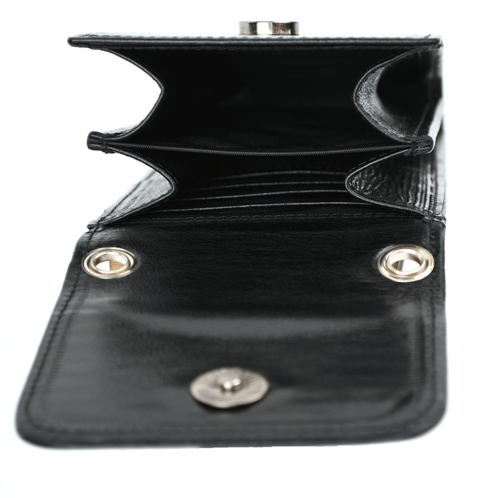 Шкіряна сумка-чохол для телефону панч GAlc-2122-4lx чорний глянець