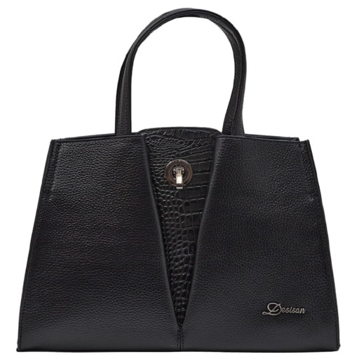 Сумка женская кожаная Desisan 6043-011 черный флотар