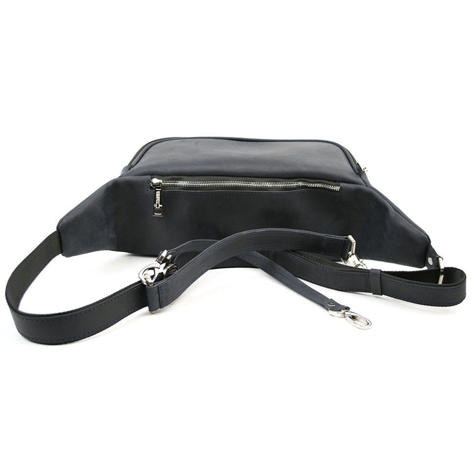 TARWA RK-1313-4lx Leather Banana Camera Bag, Crazy Horse Blue