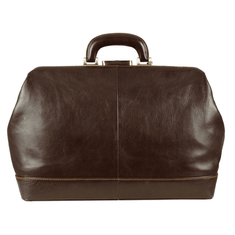 Великий італійський саквояж шкіряний - Hamlet - коричневий 1172201 Time Resistance