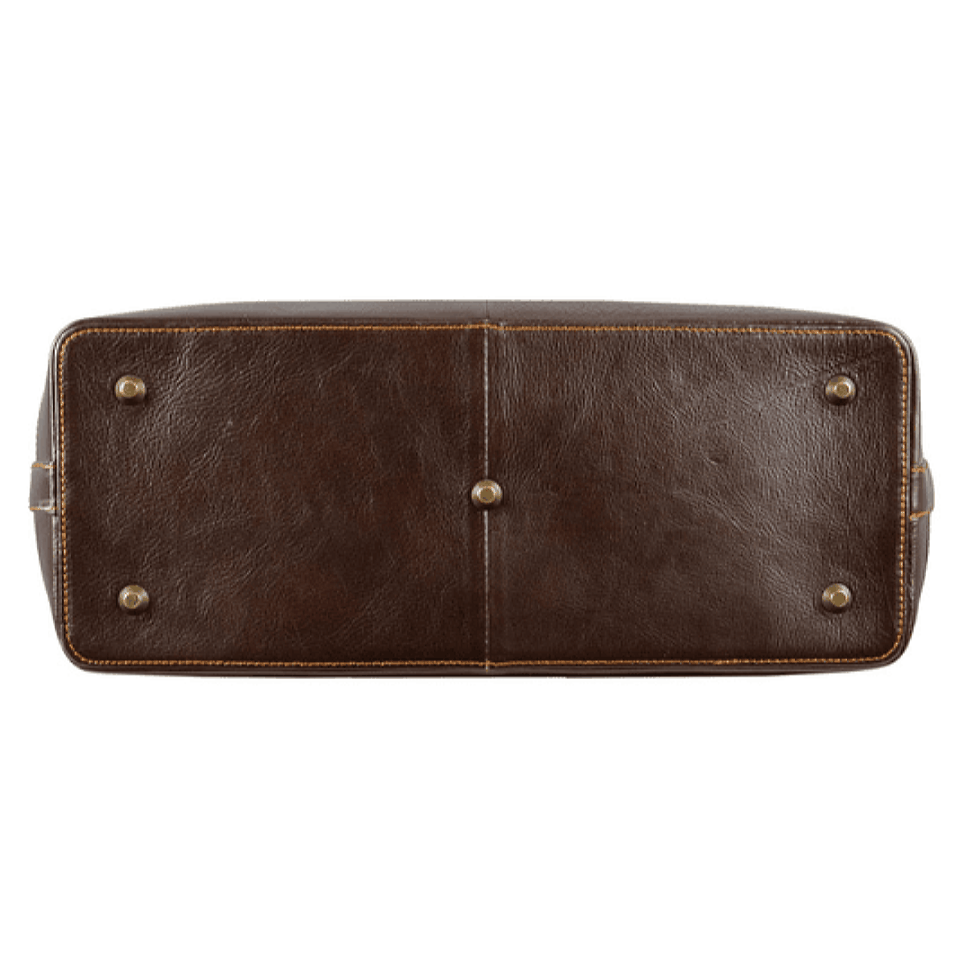 Великий італійський саквояж шкіряний - Hamlet - коричневий 1172201 Time Resistance