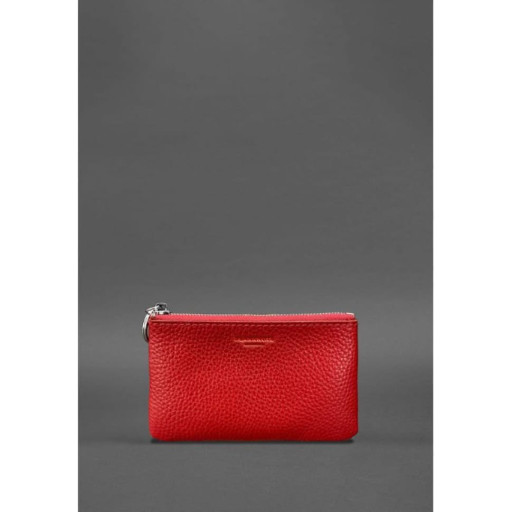 Шкіряна монетниця /міні-косметичка 3.0 червона флотар