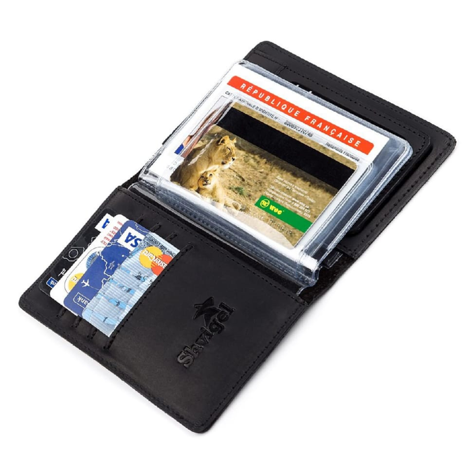 Cover for auto documents Shvigel 13923 leather Black