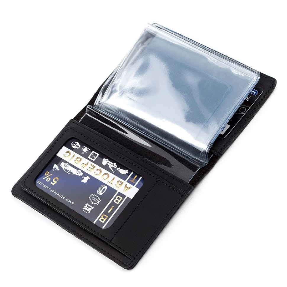 Cover for auto documents Shvigel 13923 leather Black