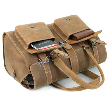 John McDee horse leather multifunctional roomy bag for men