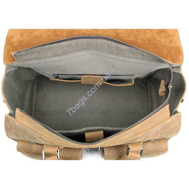 John McDee horse leather multifunctional roomy bag for men