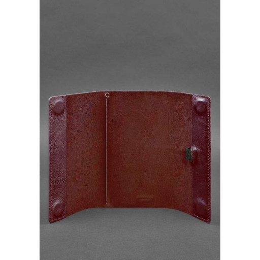 Шкіряний блокнот софт-бук 7.0 бордовий Краст