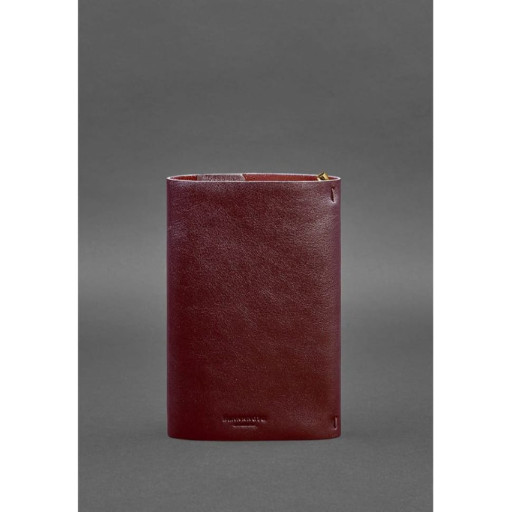 Шкіряний блокнот софт-бук 7.0 бордовий Краст