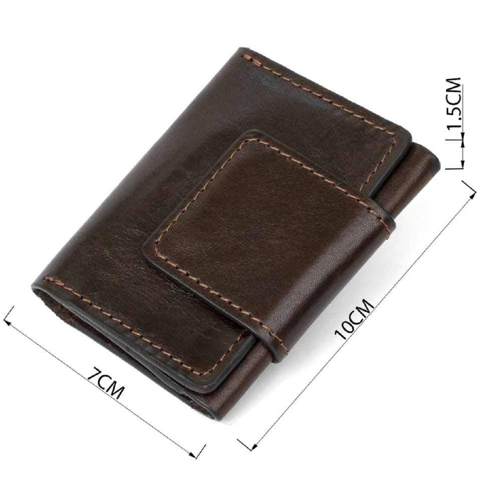 Шкіряна візитниця GRANDE PELLE 11410 Темно-коричневий