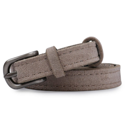 Жіночий замшевий ремінь Vintage 20771 Сірий