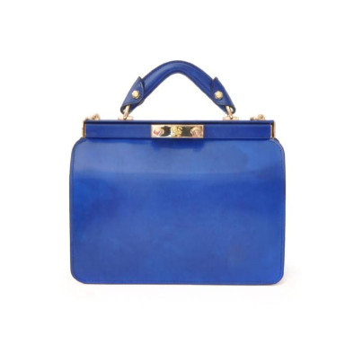 Pratesi RBE153 - Vittoria Colonna Lady Bag in cow leather Radica Electric Blue