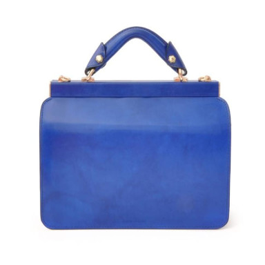 Pratesi RBE153 - Vittoria Colonna Lady Bag in cow leather Radica Electric Blue