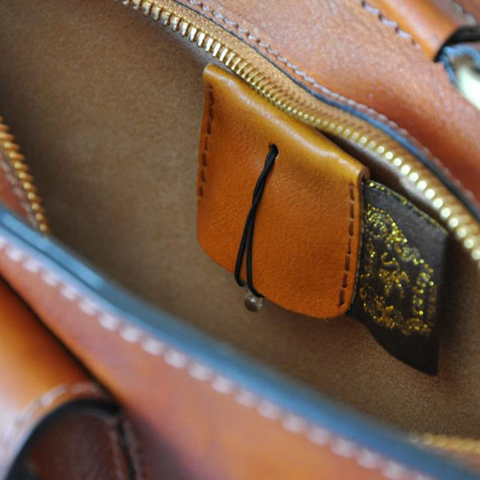 Pratesi BGR466/28 - Business Bag Milano Small in cow leather Bruce Grey