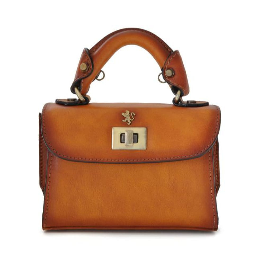 Pratesi BCO280/20 - Lucignano Small Bruce Handbag in cow leather Bruce Cognac