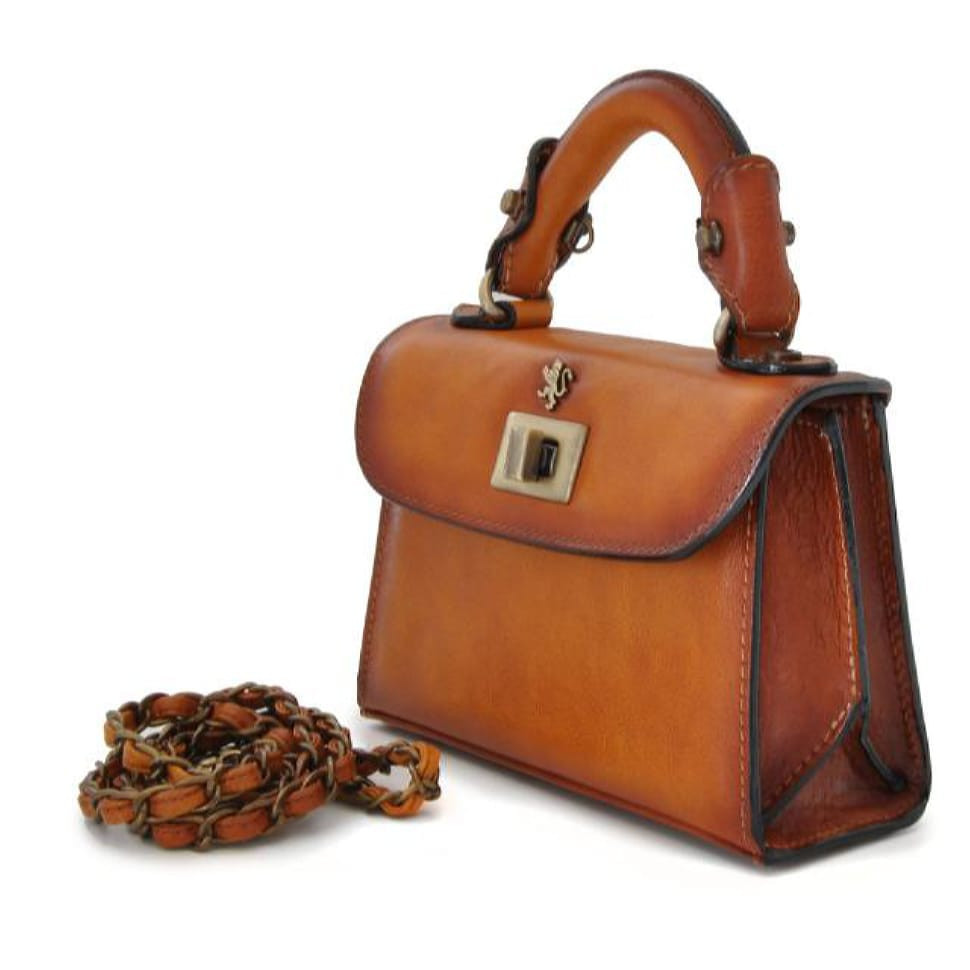 Pratesi BCO280/20 - Lucignano Small Bruce Handbag in cow leather Bruce Cognac