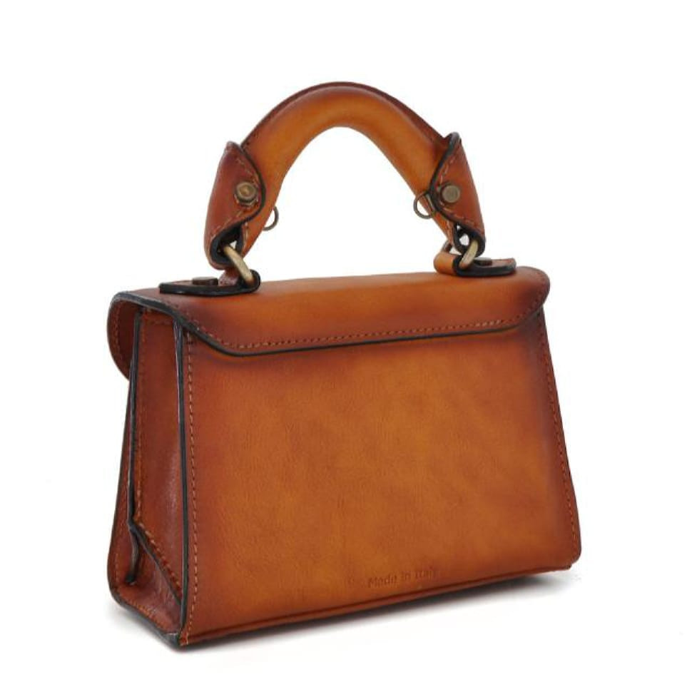 Pratesi BCO280/20 - Lucignano Small Bruce Handbag in cow leather Bruce Cognac