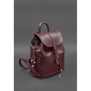Leather women's backpack Olsen marsala