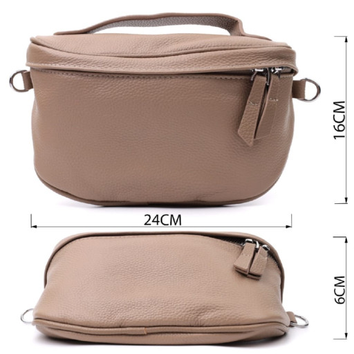 Літня жіноча сумка через плече в класичному кольорі з натуральної шкіри Vintage 22657