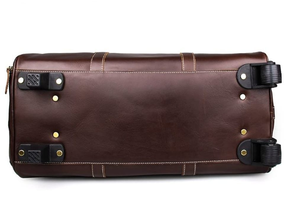 Дорожня шкіряна сумка з коліщатами John McDee 7077LC