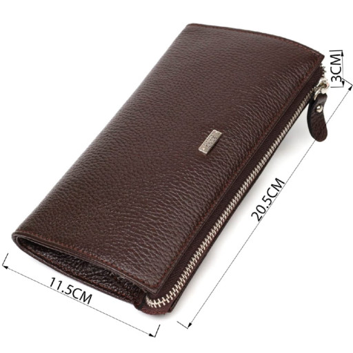 Практичний чоловічий клатч із натуральної шкіри флотар BOND 22051 Коричневий