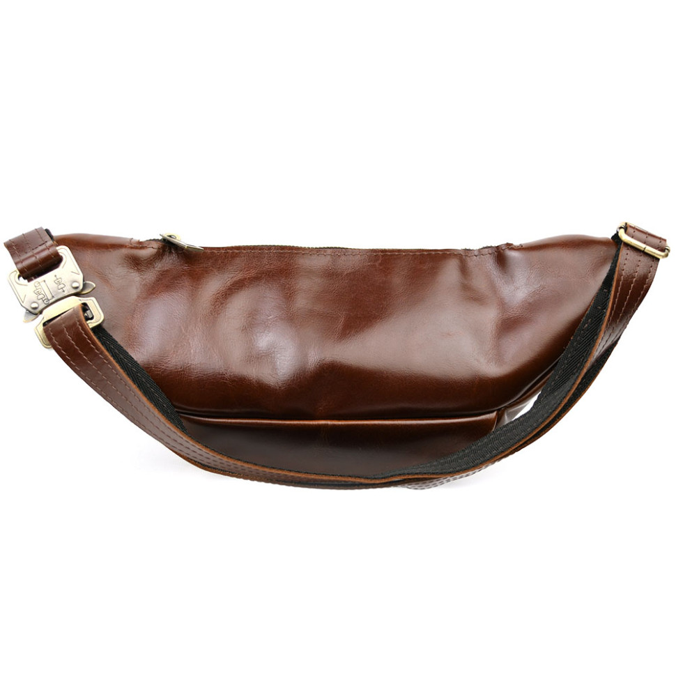 Belt bag GX-3036-3md from genuine brown-burgundy leather from Tarwa brand
