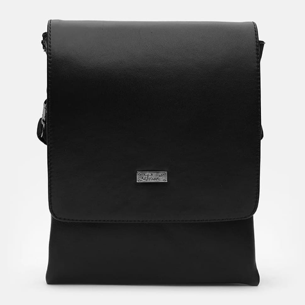 Чоловіча шкіряна сумка Ricco Grande T1tr0020bl-black