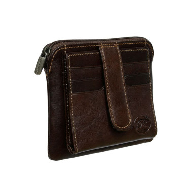 Leather wallet Italico 2963 moro brown