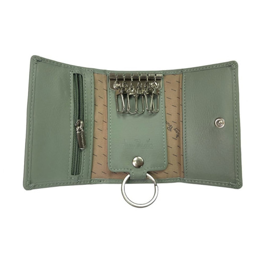 Ключниця шкіряна New Rainbow 1117 salvia салатовий