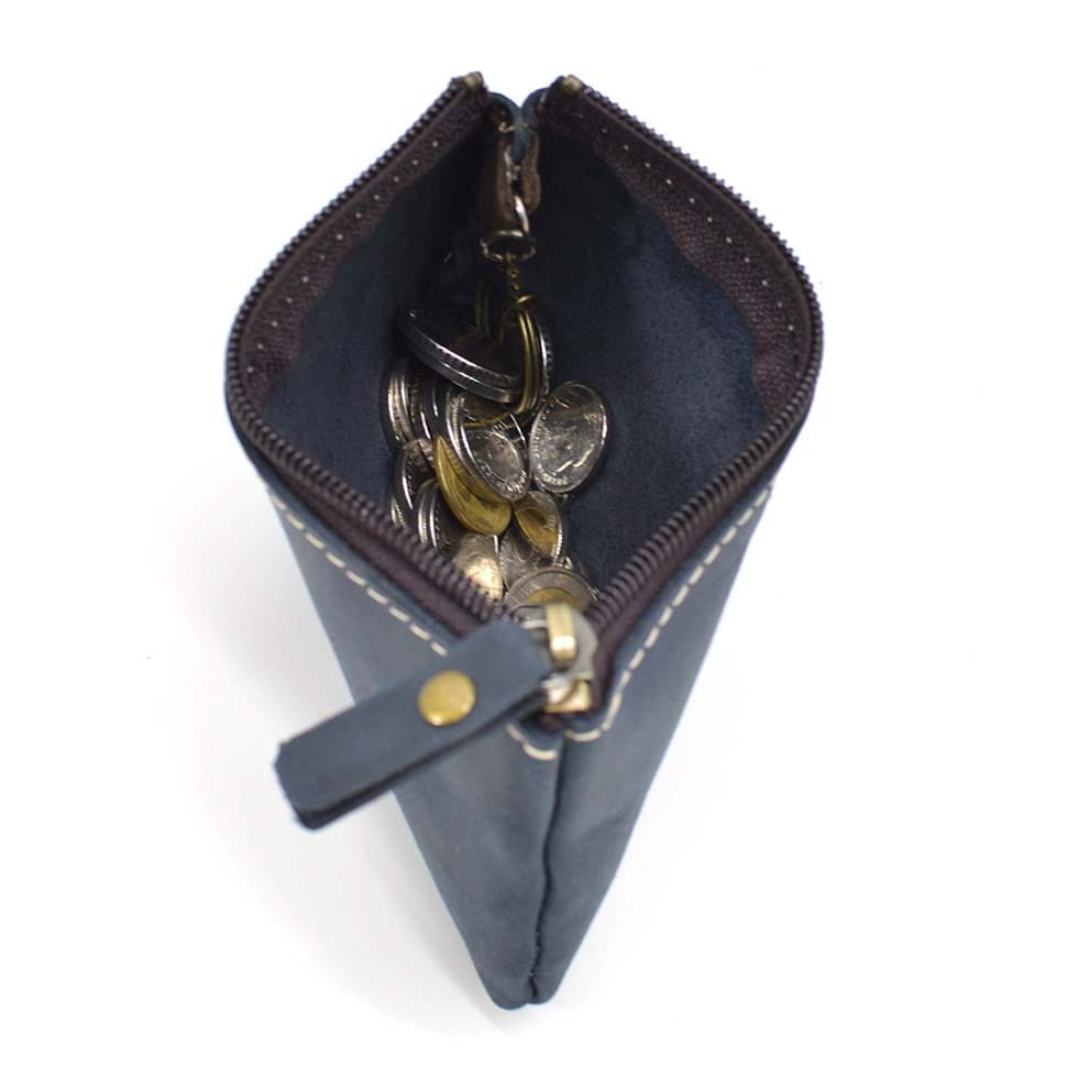 Ключниця монетниця шкіряна TARWA RK-coin-001 кінська шкіра синя