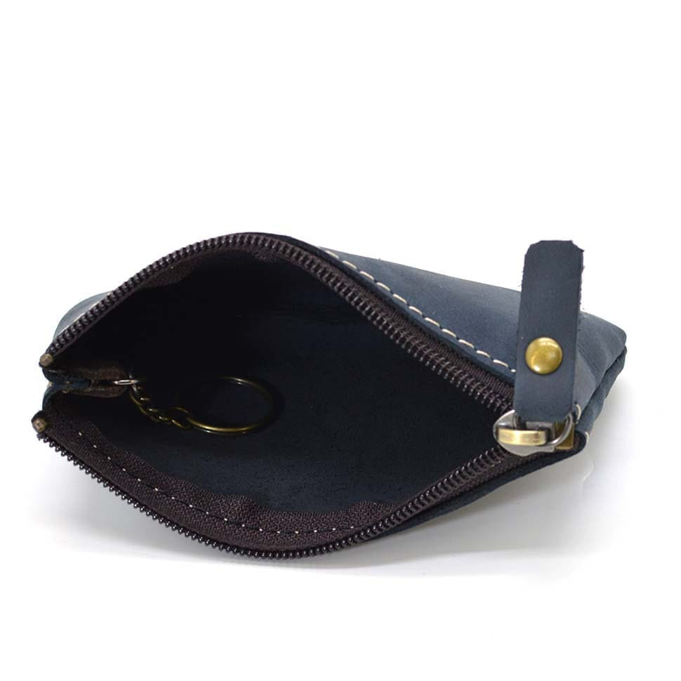 Ключниця монетниця шкіряна TARWA RK-coin-001 кінська шкіра синя