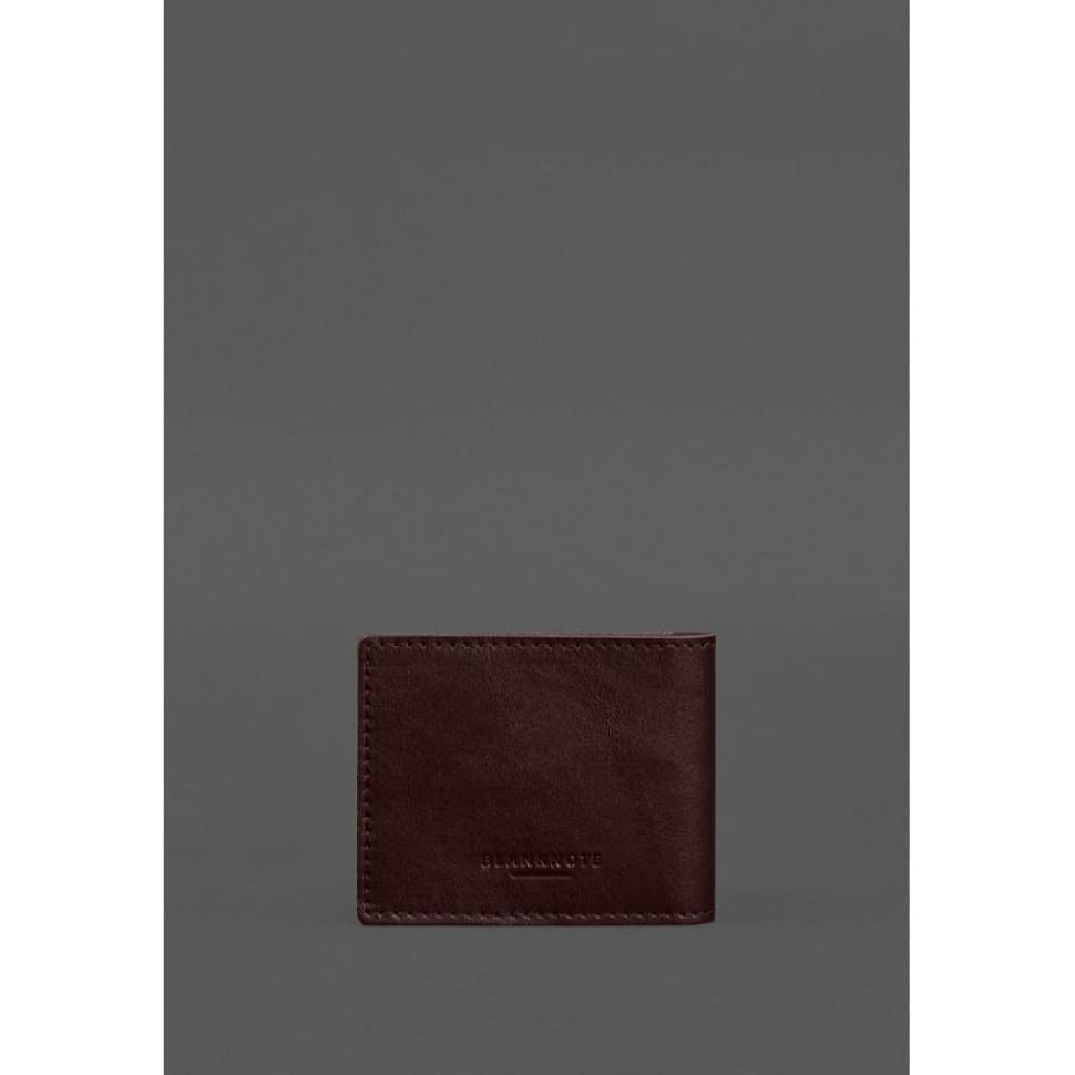 Leather cover for service ID of the National Guard Burgundy