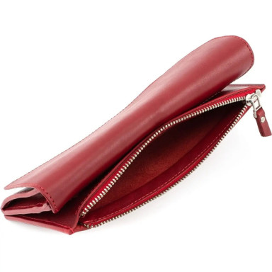 Womens leather wallet Elegante red Grande Pelle 514660