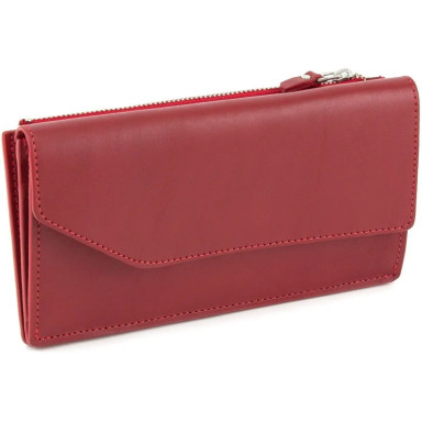 Womens leather wallet Elegante red Grande Pelle 514660