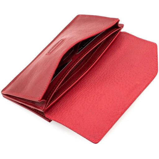 Портмоне жіноче шкіряне Elegante червоне Grande Pelle 514660