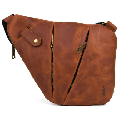 Mens sling shoulder bag TARWA RB-6402-3md crazy horse