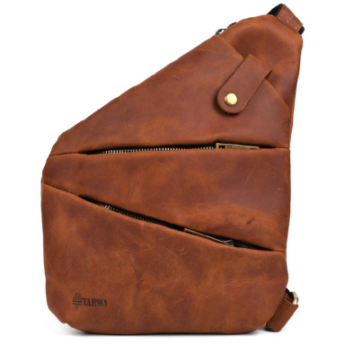 Mens sling shoulder bag TARWA RB-6402-3md crazy horse