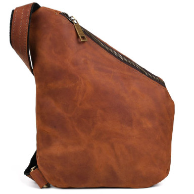 Mens sling shoulder bag TARWA RB-6402-3md crazy horse