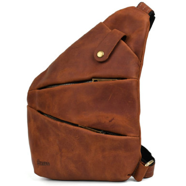 Mens sling shoulder bag TARWA RB-6402-3md crazy horse
