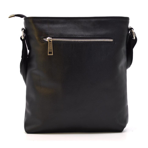 Шкіряна чоловіча сумка через плече чорна TARWA GA-0040-3md