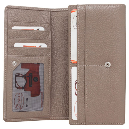 Гаманець жіночий шкіряний Desisan 151-283 бежевий флотар