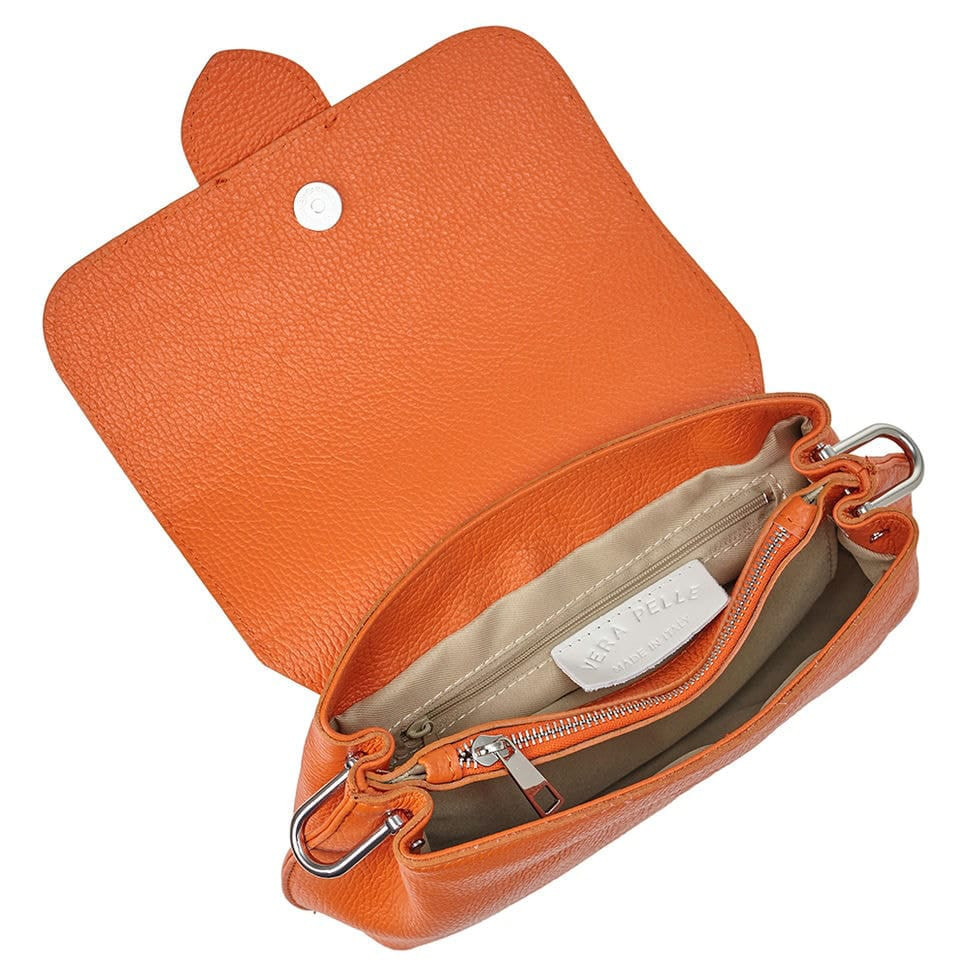 Кожаная женская сумка Virginia Conti Italy - Art02601orange